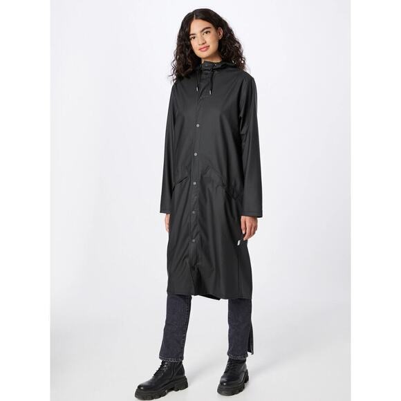 NWT Rains Between Seasons Coat in Black Size Womens XL - Picture 2 of 10